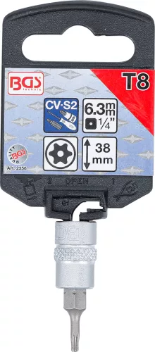 BGS technic Torx bitfej 1/4" fúrt, T8 (BGS 2356)