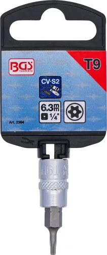 BGS technic Torx bitfej 1/4" fúrt, T9 (BGS 2364)