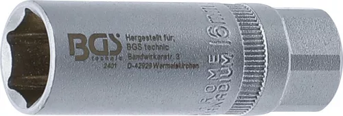 BGS technic Gyújtógyertya kulcs biztosító rugóval, 6 pontos, 16mm (BGS 2401)