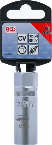 BGS technic Gyújtógyertya kulcs biztosító rugóval, 6 pontos, 16mm (BGS 2401)