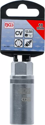 BGS technic Gyújtógyertya kulcs biztosító rugóval, 6 pontos, 18mm (BGS 2402)