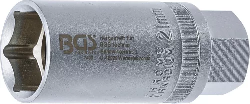 BGS technic Gyújtógyertya kulcs biztosító rugóval, 6 pontos, 21mm (BGS 2403)