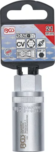 BGS technic Gyújtógyertya kulcs biztosító rugóval, 6 pontos, 21mm (BGS 2403)