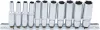 BGS technic Dugókulcsfej készlet hosszú colos hatszög fejekkel, 1/4”, 3/16”–1/2”, 11 részes (BGS 2429)