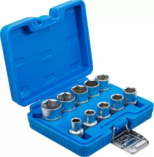 BGS technic Dugókulcsfej készlet colos Pro Torque hatszög fejekkel, 1/2”, 3/8”–15/16”, 10 részes (BGS 2434)
