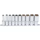 BGS technic Dugókulcsfej készlet hosszú colos hatszög fejekkel, 1/2”, 3/8”–15/16”, 10 részes (BGS 2435)