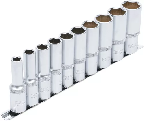 BGS technic Dugókulcsfej készlet hosszú colos hatszög fejekkel, 1/2”, 3/8”–15/16”, 10 részes (BGS 2435)