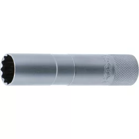   BGS technic 16mm-es gyújtógyertya kulcs, gumival, 12 pontos, gumi betét (BGS 2448)