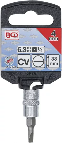 BGS technic Bitfej 1/4" lapos, 4mm (BGS 2493)