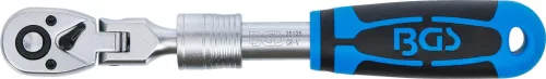 BGS technic Racsnis hajtókar teleszkópos és billenthető fejjel, 1/4”, 210–250 mm, 72 fog (25125)