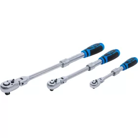   BGS technic Racsnis kulcs készlet | kihúzható, hajlítható | 6,3 mm (1/4") - 10 mm (3/8") - 12,5 mm (1/2") | 3 darabos (25128)