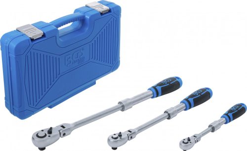 BGS technic Racsnis kulcs készlet | kihúzható, hajlítható | 6,3 mm (1/4") - 10 mm (3/8") - 12,5 mm (1/2") | 3 darabos (25128)