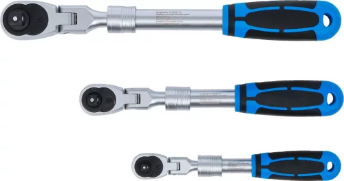 BGS technic Racsnis kulcs készlet | kihúzható, hajlítható | 6,3 mm (1/4") - 10 mm (3/8") - 12,5 mm (1/2") | 3 darabos (25128)