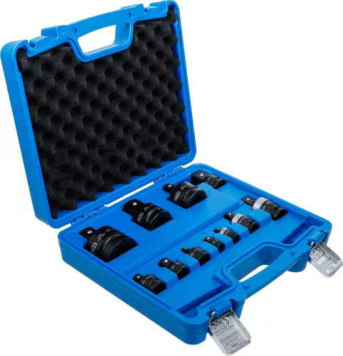 BGS technic Ütvecsavarozó adapter- és kardáncsukló készlet 1/4”–1”, 11 részes, króm-molibdén acél (BGS 25140)