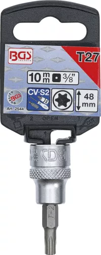 BGS technic Torx bitfej 3/8" nem fúrt, T27 (BGS 2544)
