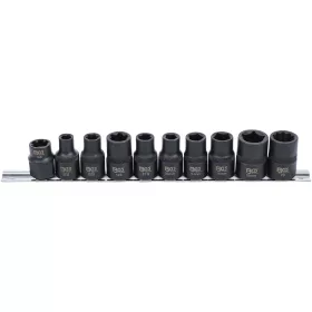   BGS technic Speciális dugókulcs készlet 10 db-os személygépkocsikhoz /3 - 5 - 6 - 10 szögű/ (BGS 2560)
