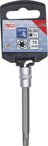 BGS technic 1/4" Torx bitfej, T35, 75mm hosszú (BGS 2565-75)