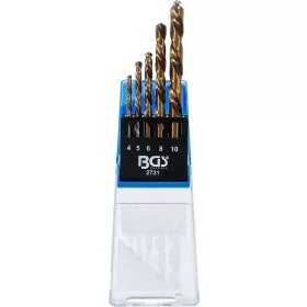   BGS technic Fúrószár készlet balra vágó HSS-E Co5 szárakkal, 4–10 mm, 5 részes (BGS 2731)
