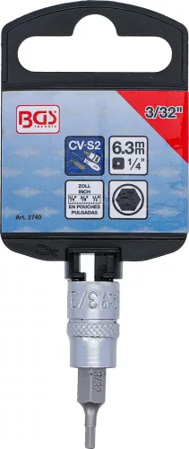 BGS technic Imbuszkulcs 3/32", 1/4" csatlakozású (BGS 2740)