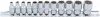 BGS technic Dugókulcsfej készlet colos tizenkétlapú fejekkel, 1/4”, 5/32”–9/16”, 12 részes (BGS 2755)