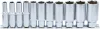 BGS technic Dugókulcsfej készlet hosszú colos hatszög fejekkel, 3/8”, 5/16”–7/8”, 11 részes (BGS 2756)