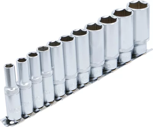 BGS technic Dugókulcsfej készlet hosszú colos hatszög fejekkel, 3/8”, 5/16”–7/8”, 11 részes (BGS 2756)