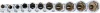 BGS technic Dugókulcsfej készlet hosszú colos hatszög fejekkel, 3/8”, 5/16”–7/8”, 11 részes (BGS 2756)