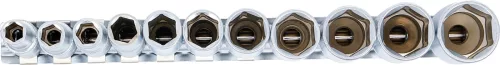 BGS technic Dugókulcsfej készlet hosszú colos hatszög fejekkel, 3/8”, 5/16”–7/8”, 11 részes (BGS 2756)