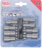 BGS technic Dugókulcsfej készlet fúrógéphez, tartómágnessel, 1/4” hatszög befogással, 6–13 mm, 8 részes (BGS 2758)