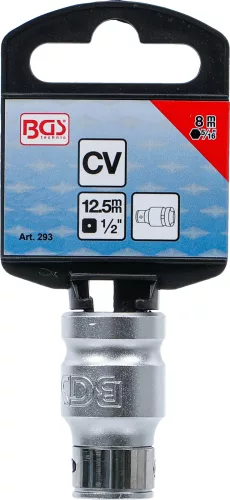 BGS technic 1/2" Adapter rögzítő golyóval 8 mm-es bitekhez (BGS 293)