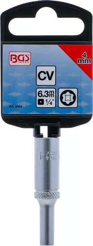 BGS technic 1/4" "Super Lock" hosszított dugókulcs, 4 mm (BGS 2964)