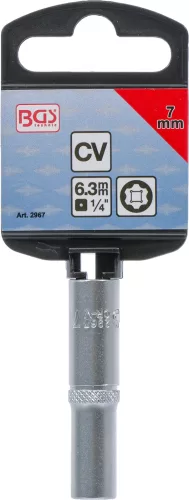 BGS technic 1/4" "Super Lock" hosszított dugókulcs, 7 mm (BGS 2967)