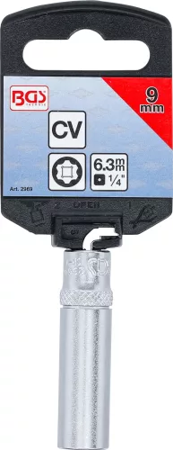 BGS technic 1/4" "Super Lock" hosszított dugókulcs, 9 mm (BGS 2969)