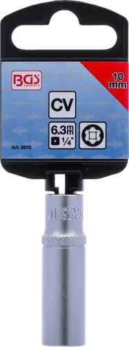 BGS technic 1/4" "Super Lock" hosszított dugókulcs, 10 mm (BGS 2970)