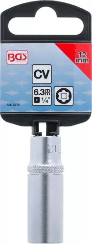 BGS technic 1/4" "Super Lock" hosszított dugókulcs, 12 mm (BGS 2972)