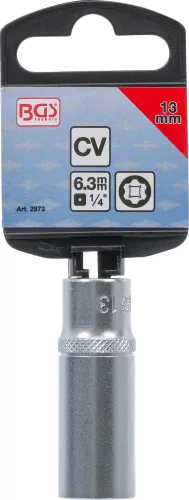 BGS technic 1/4" "Super Lock" hosszított dugókulcs, 13 mm (BGS 2973)