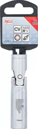 BGS technic 3/8" csuklós dugókulcs fej gyújtógyertyához, 14mm (BGS 2984-1)
