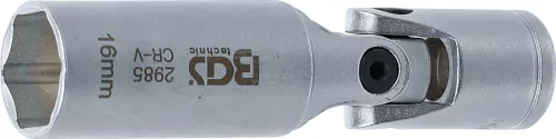 BGS technic Csuklós dugókulcs fej 3/8", 16mm (BGS 2985)