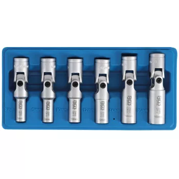   BGS technic 6 részes csuklós dugókulcs készlet 3/8" izzítógyertyákhoz (BGS 2990)