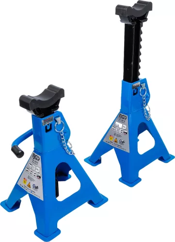BGS technic Autószerelő alátámasztó bak pár, racsnis, gumibetétes, 3 tonna/pár, 276–420 mm, 2 db (BGS 3015)