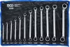BGS technic Csillagkulcs készlet, mélyen hajlított, 6–32 mm, CrV, 12 részes, feltekerhető tokban (BGS 30200)
