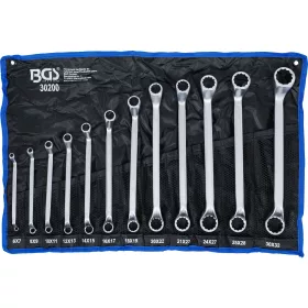   BGS technic Csillagkulcs készlet, mélyen hajlított, 6–32 mm, CrV, 12 részes, feltekerhető tokban (BGS 30200)