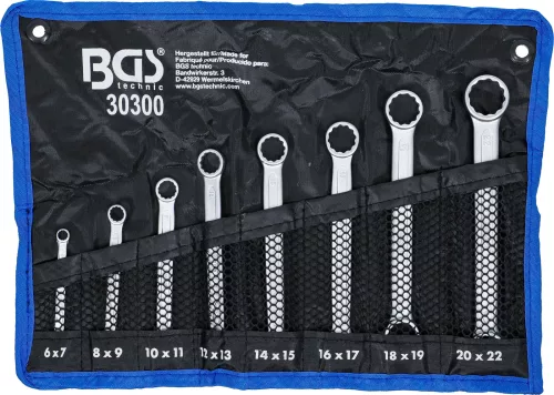 BGS technic 8 részes csillag-csillagkulcs készlet, extra lapos, 6-22 mm (BGS 30300)