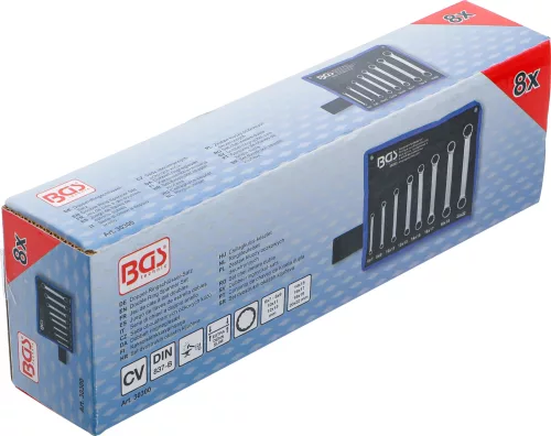 BGS technic 8 részes csillag-csillagkulcs készlet, extra lapos, 6-22 mm (BGS 30300)