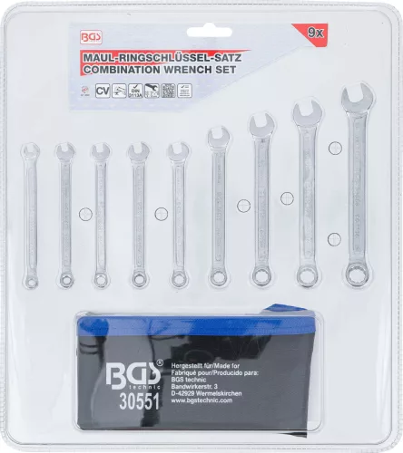 BGS technic Csillagvilláskulcs-készlet | 4 - 10 mm | 9 db. (BGS 30551)