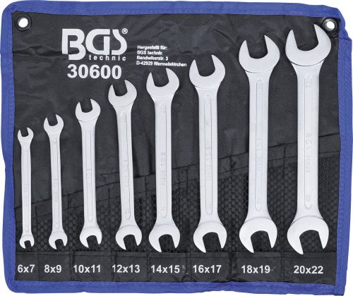 BGS technic 8 részes villáskulcs készlet, 6-22 mm (BGS 30600)