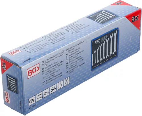 BGS technic 8 részes villáskulcs készlet, 6-22 mm (BGS 30600)