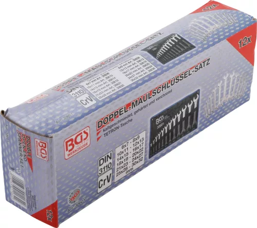 BGS technic 12 részes villáskulcs készlet, 6-32 mm (BGS 30601)