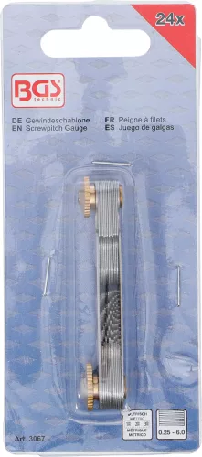 BGS technic 24 részes menetsablon 0,25-6mm (BGS 3067)