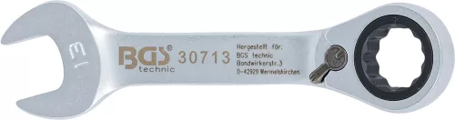 BGS technic Racsnis hajlított csillag-villáskulcs, rövid, 13 mm (BGS 30713)